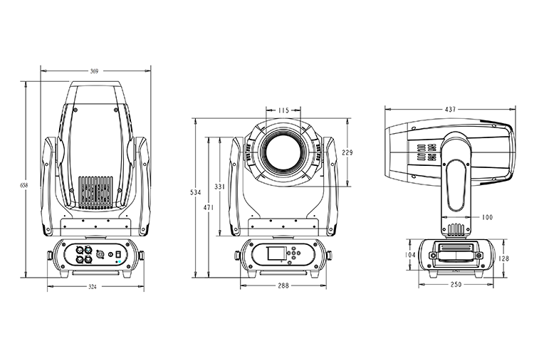 Event Lighting 300W LED Hybrid Moving Head with CMY, CTO and Zoom - M1H300W