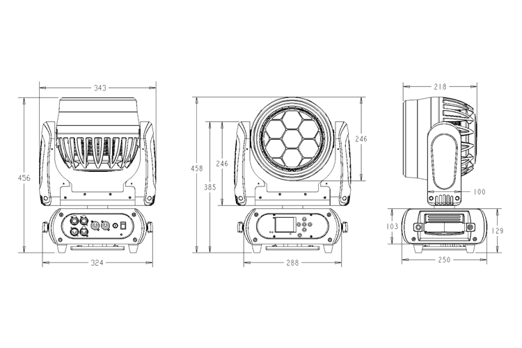 Event Lighting 7x40W RGBW Wash Moving Head - M7W40RGBW