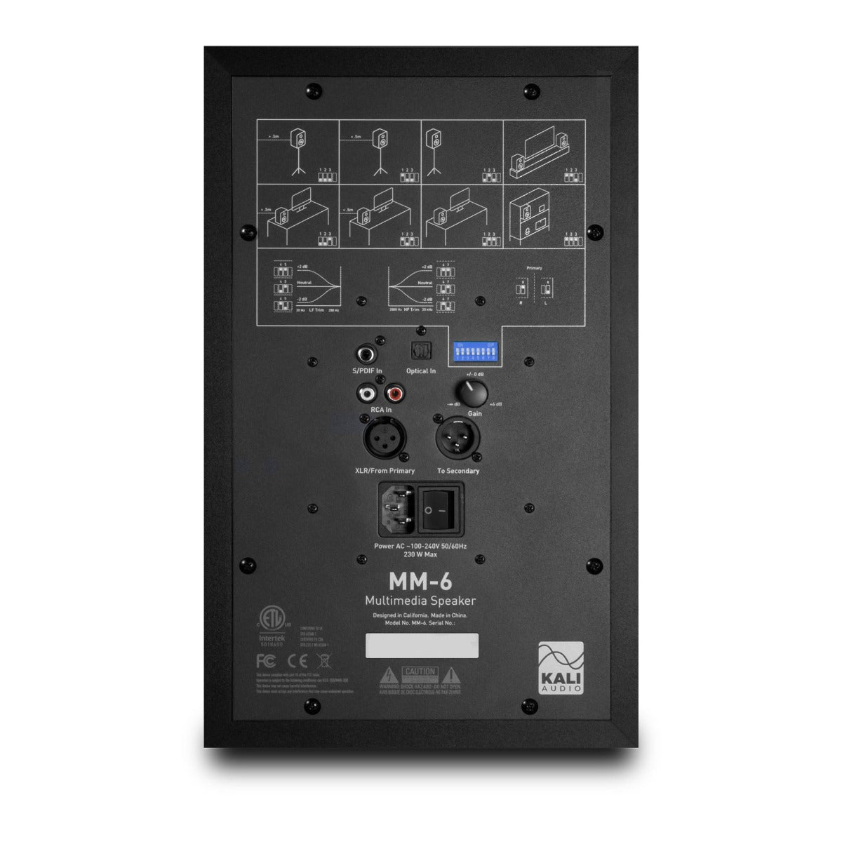 Kali Audio MM-6, Active Multimedia Speaker. 6.5" Woofer with 1" Soft Dome Tweeter w/Remote