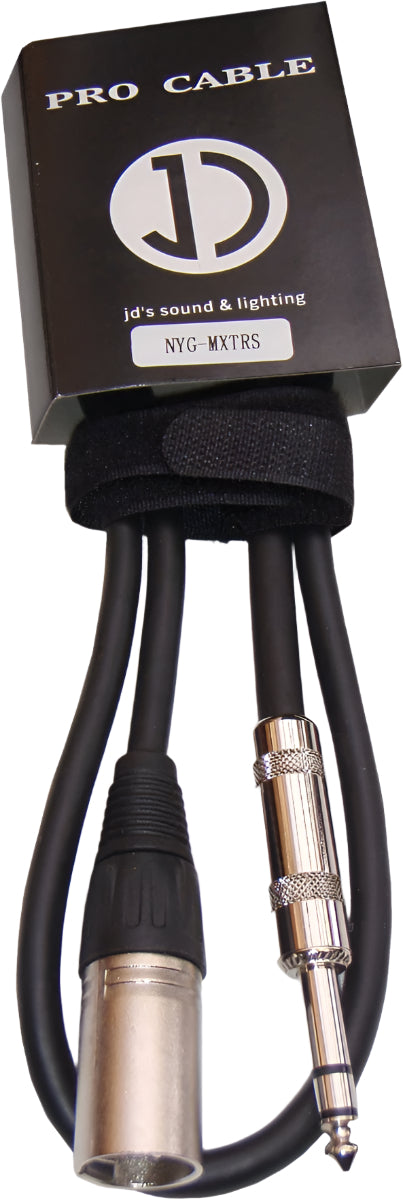 2M MALE XLR TO TRS (STEREO) 6.35MM JACK SIGNAL CABLE - MXTRS