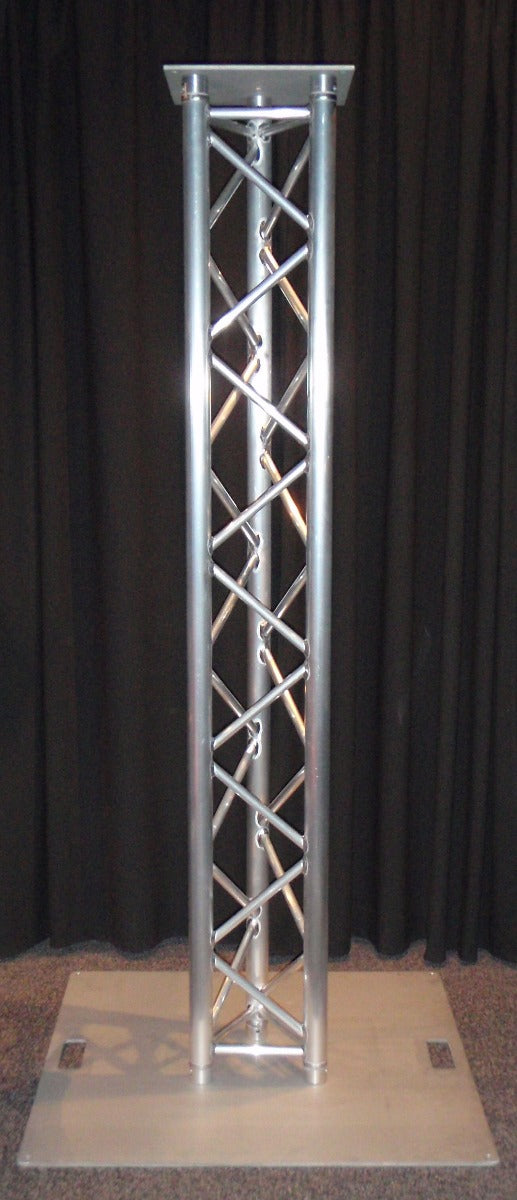Alutruss Tri-truss Moving head upright stand with 600mm steel base plate