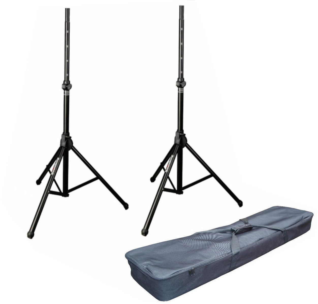 2X SOUNDKING SB309 SPEAKER STAND WITH LIFT ASSITANCE / GAS LIFT WITH CARRY BAG