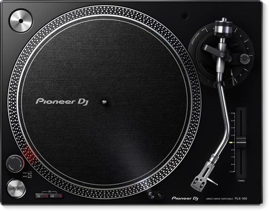 Pioneer PLX-500 Direct Drive Scratch DJ Turntable – Black - Includes cartridge