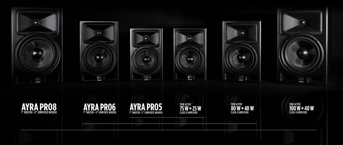 RCF AYRA PRO6 PROFESSIONAL ACTIVE TWO-WAY STUDIO MONITOR (Single)