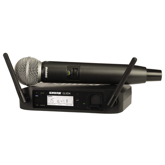 SHURE GLXD24/SM58 WIRELESS DIGITAL HANDHELD SYSTEM: 2.4GH