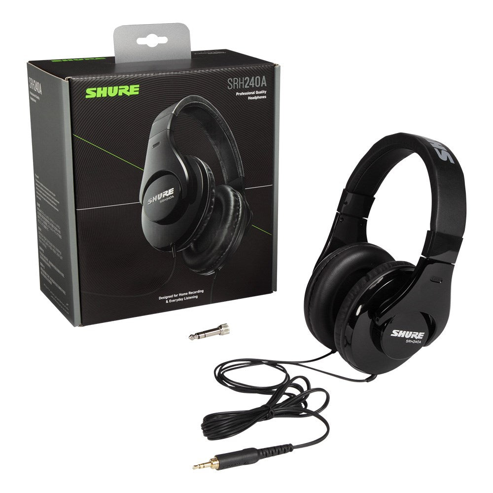 Shure SRH240 Professional Quality Headphones designed for Home Recording & Everyday Listening