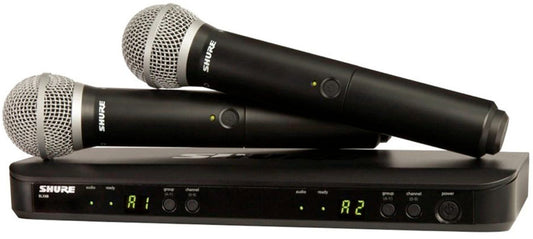 SHURE BLX288/SM58 DUAL CHANNEL HANDHELD WIRELESS SYSTEM