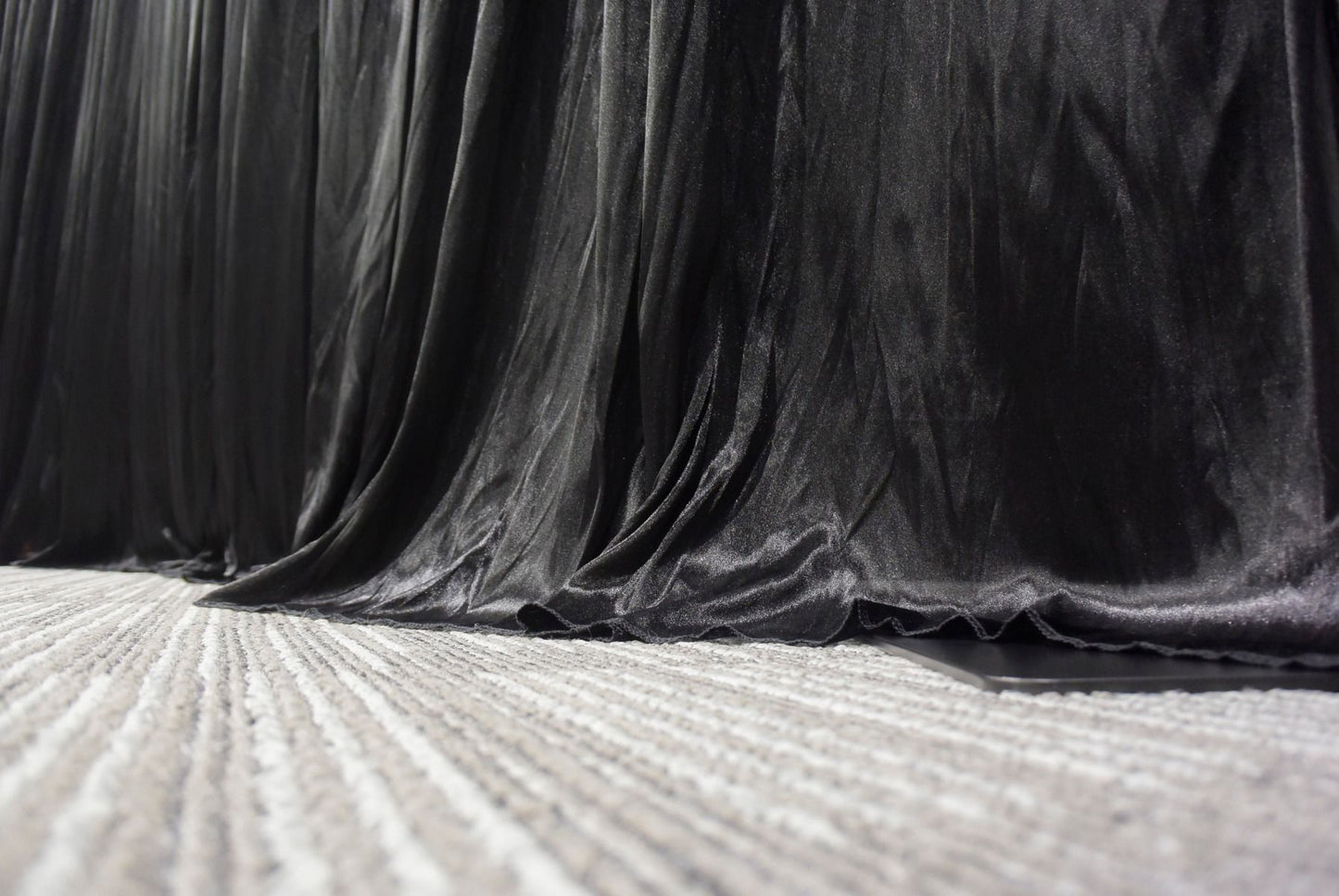 3m drop x 6m wide SILK BLACK drape