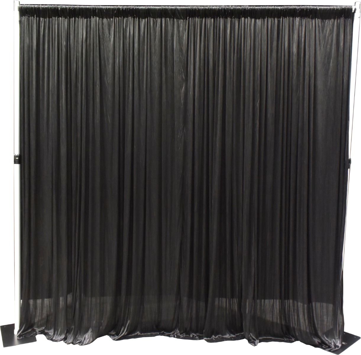 3m drop x 6m wide SILK BLACK drape