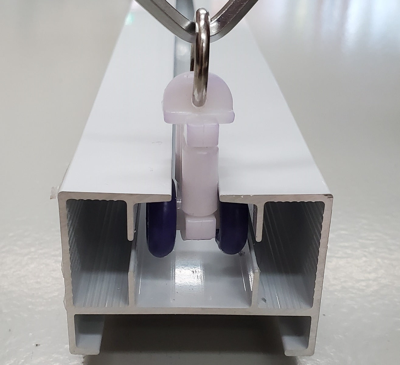 2.4m Heavy duty stage track to attach to ceiling or truss, supplied with runners and joining plate