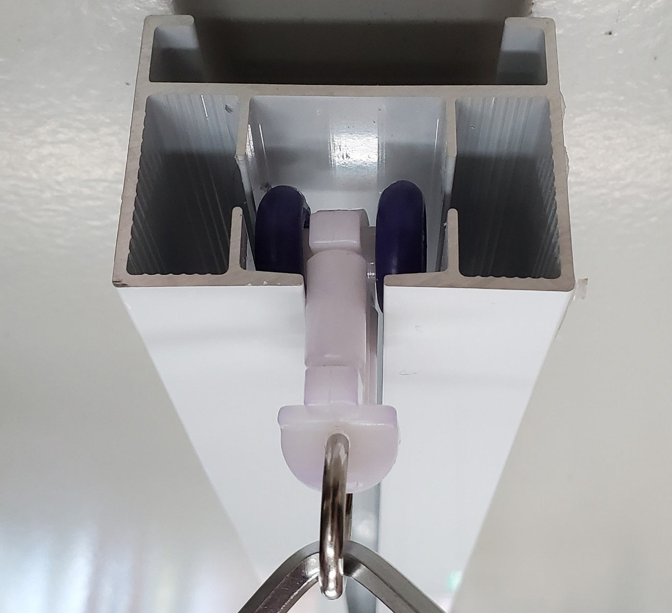 2.4m Heavy duty stage track to attach to ceiling or truss, supplied with runners and joining plate