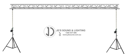 TRI Truss stand - 8m 290mm Tri truss Heavy duty winch up lighting truss