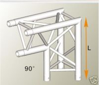 Alutruss ALU32305B aluminium two-way tri-truss corner / 290MM