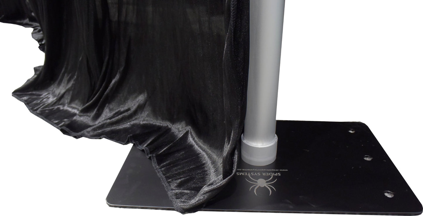 300mm x 300mm x 10mm Base plate with spigot for Pipe and Drape System