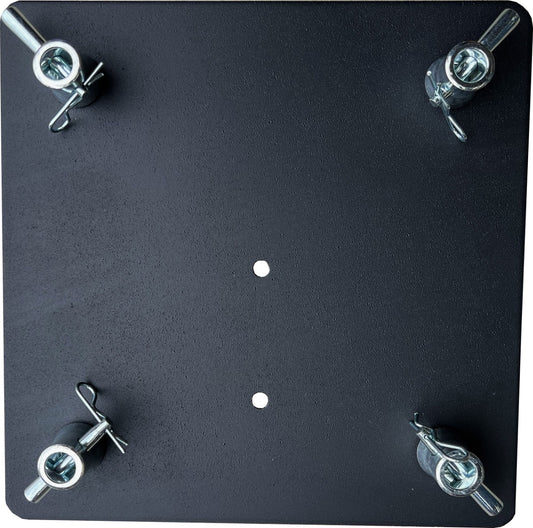Black top / base plate 350 x 350 x 8mm plate for 290mm box truss or tri-truss