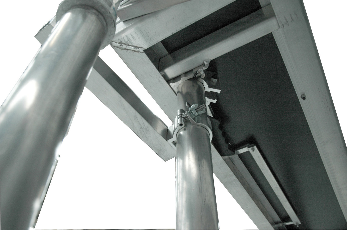 4-step free standing stairs for stage 800-1000mm high with handrails