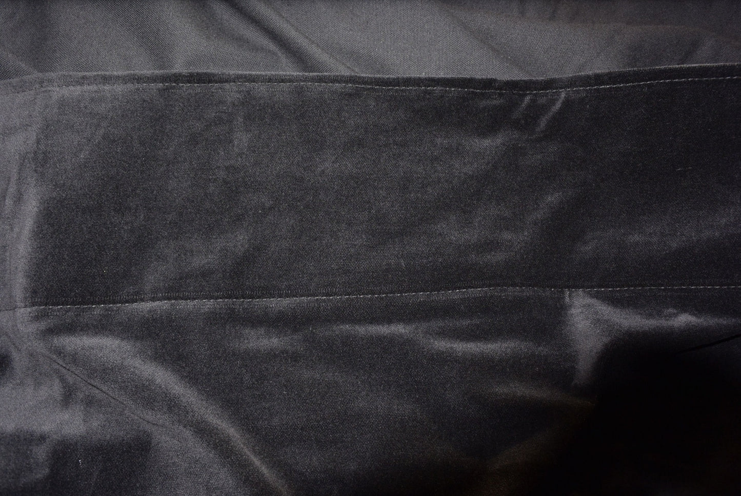 Black 4m drop x 3m width cotton velvet drape 365gsm Fire Retardant