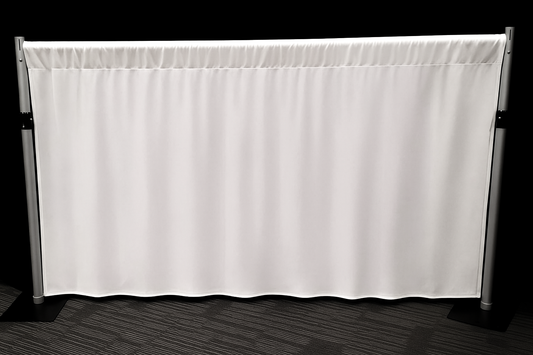WHITE 1.2m drop x 3m width Velveteen drape - 200gsm