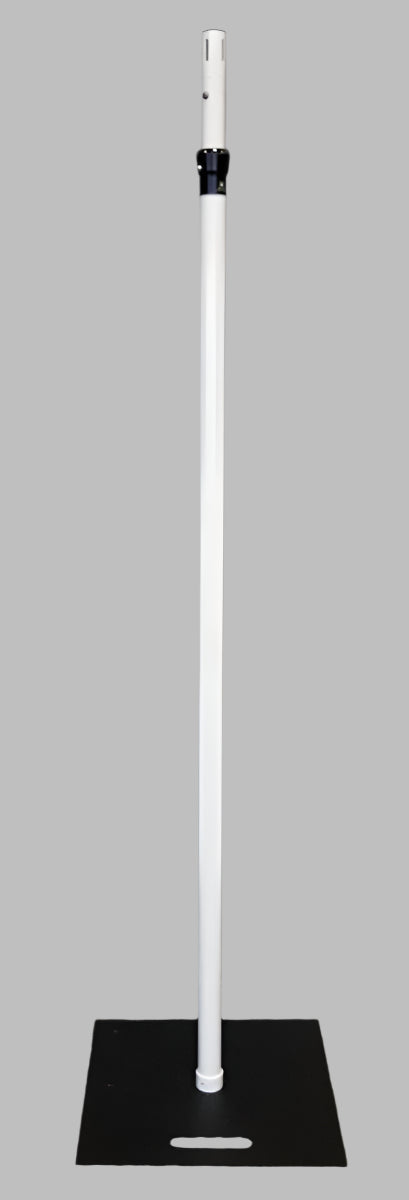 3m x 3m free standing white lycra projector screen - screen size 3m wide x 2.4m high