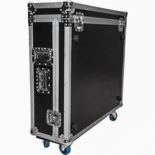 Mixer case with dog box and wheels- suits Behringer X32 desk or similar