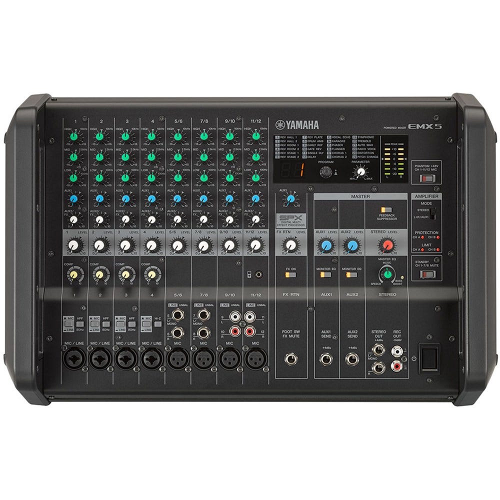 YAMAHA 12 CHANNEL EMX5 POWERED MIXER 630WATTS