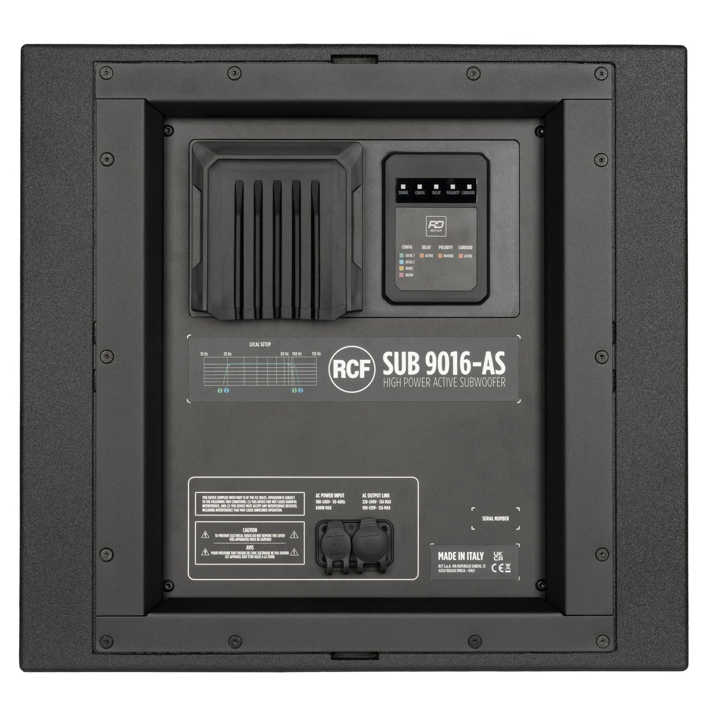 RCF SUB 9016-AS rear