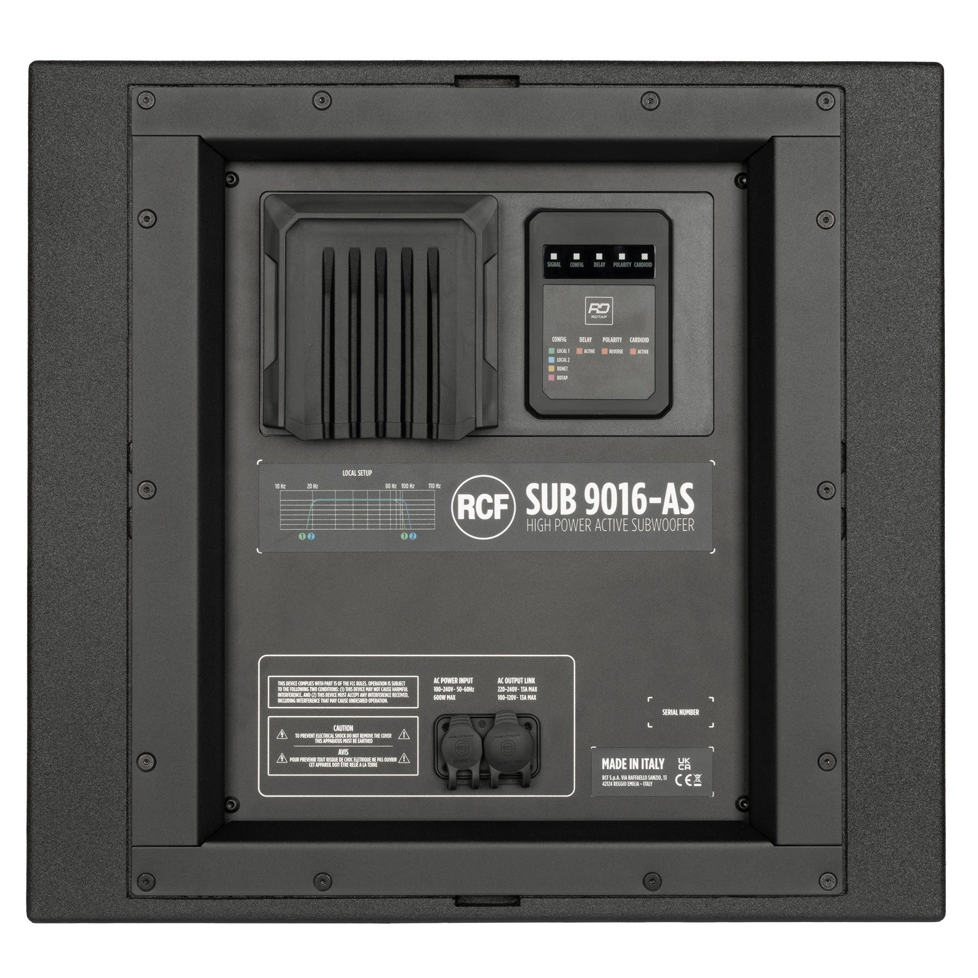 RCF SUB 9016-AS rear