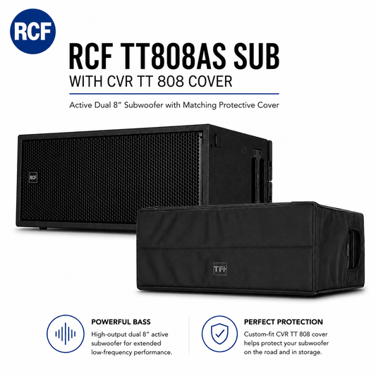 RCF TT 808-AS Active Subwoofer + CVR TT 808 Protection Cover