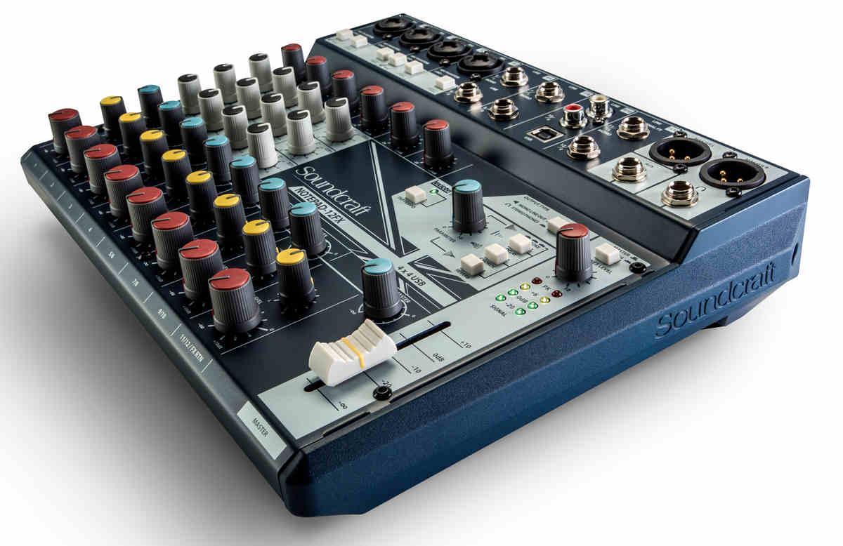 SOUNDCRAFT NOTEPAD-12FX SMALL-FORMAT ANALOG MIXING CONSOLE WITH USB I/O AND LEXICON EFFECTS