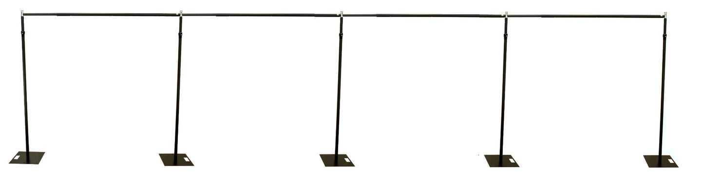 3m x 12m wide BLACK Pipe and Drape support system / Wedding Event backdrop - 3m max height
