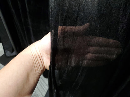 6m drop x 6m wide SILK BLACK drape