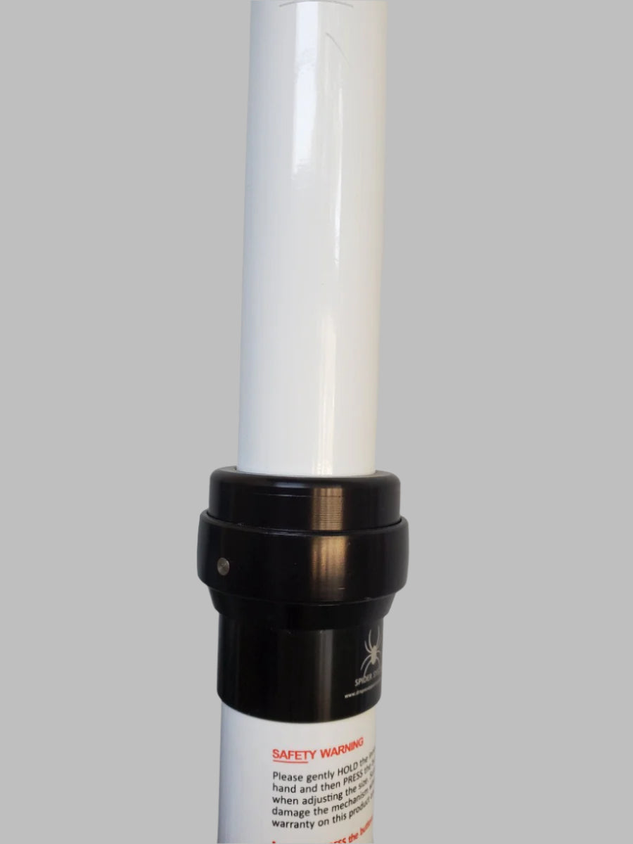 1.8m - 3m WHITE Pipe and Drape Telescopic upright - minimum height 1.8m - maximum height 3m