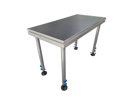 DJ TABLE/ Portable stage panel 61cmx 122cm size, 60cm to 100cm high legs