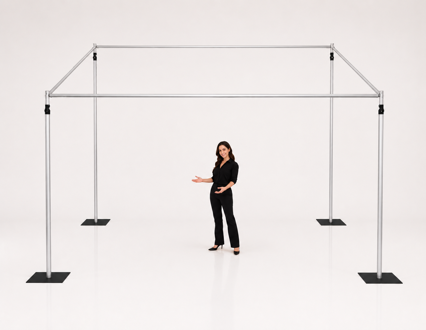 3m x 3m telescopic photobooth background stand kit support stand isolation booth 1.8-3m wide x 1.8-3m height