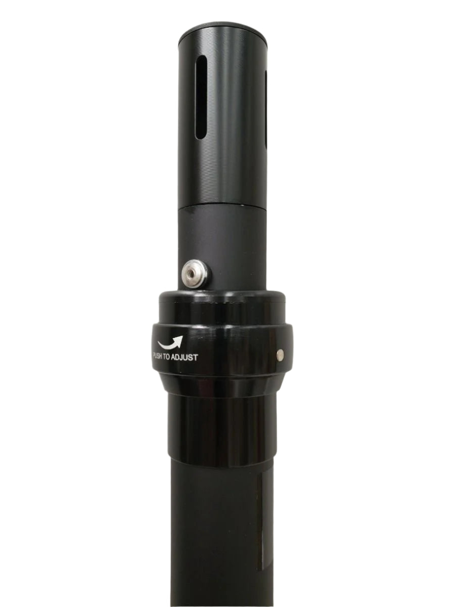 2.2m - 4m BLACK Pipe and Drape Telescopic upright - minimum height 2.2m - maximum height 4m