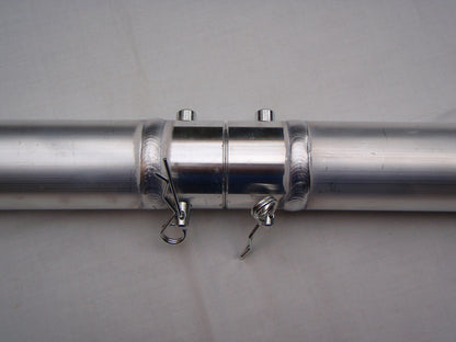 Aluminium 50mm pipe - 1.5m long with quick lock connector