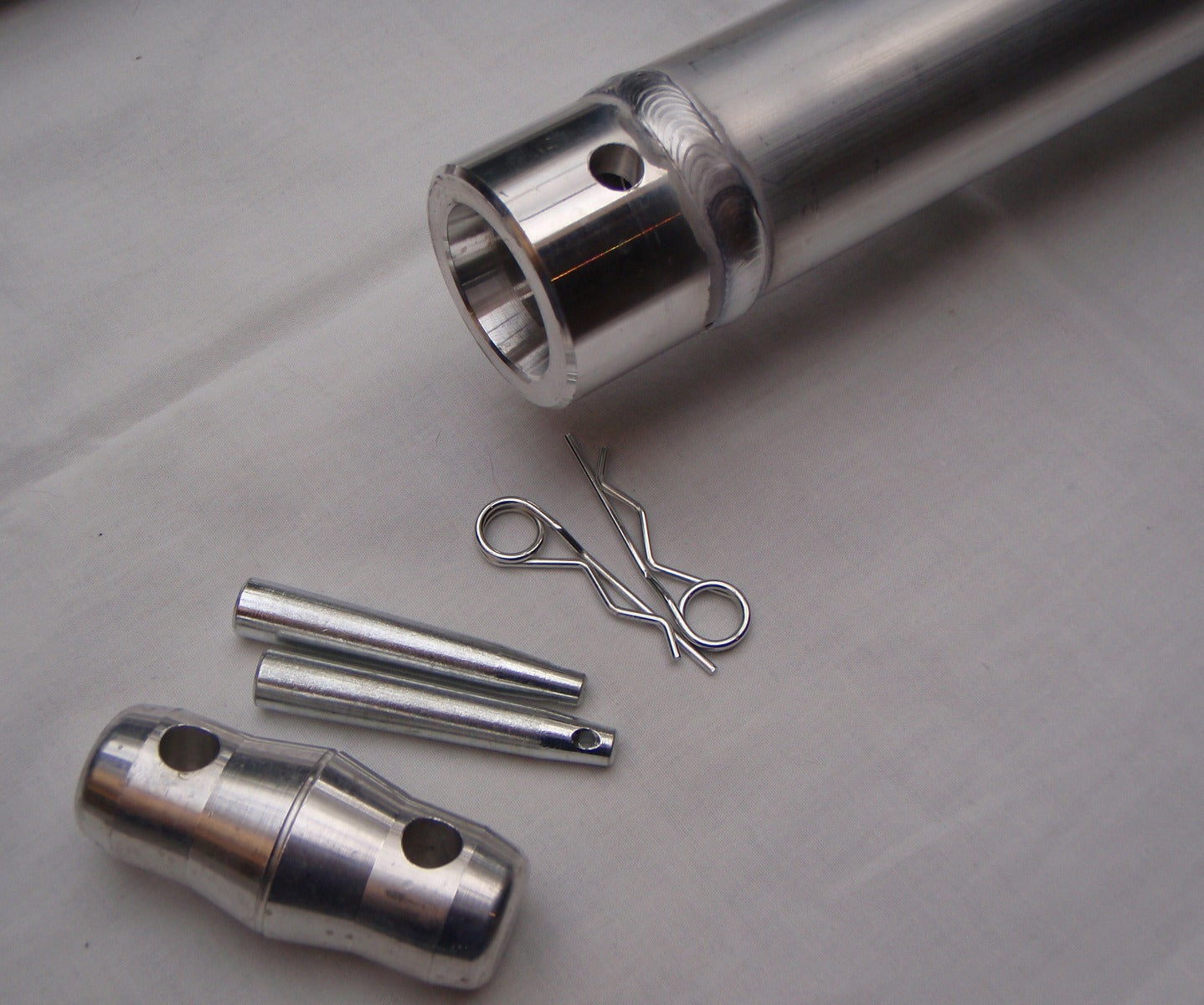 Aluminium 50mm pipe - 1.5m long with quick lock connector