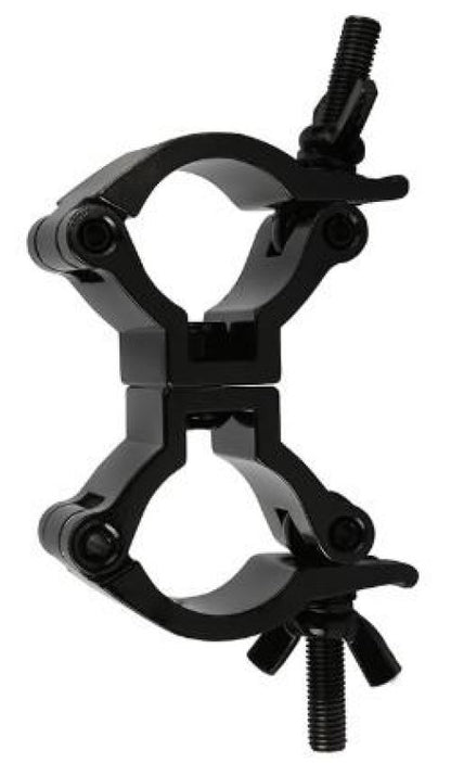 Clamp - BLACK narrow double swivel lighting aluminium clamp suit 50mm/2" truss 300kg