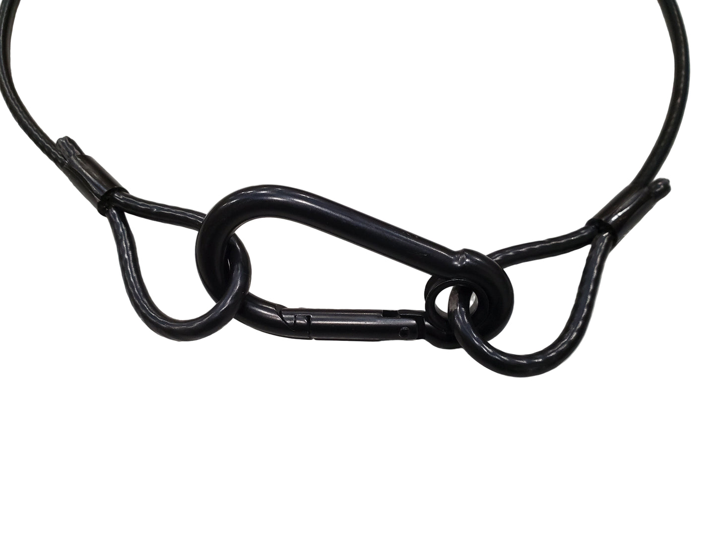 Safety Cable Black Wire 4mm x 800mm PVC coated SWL 80kg