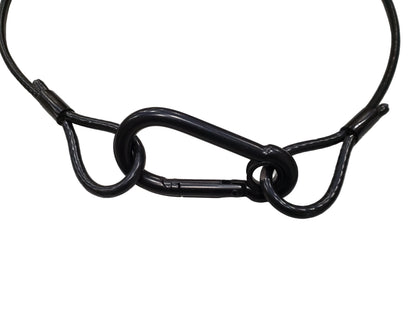 Safety Cable Black Wire 4mm x 800mm PVC coated SWL 80kg