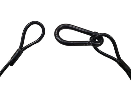 Safety Cable Black Wire 4mm x 800mm PVC coated SWL 80kg