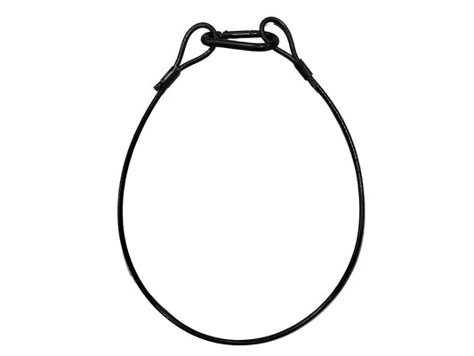 Safety Cable Black Wire 4mm x 800mm PVC coated SWL 80kg