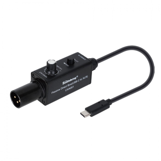 Soundking CXA051 cable with passive DI box USB-C to Male XLR