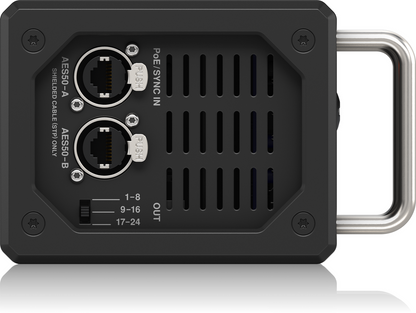 Midas DL8 AES50 side view