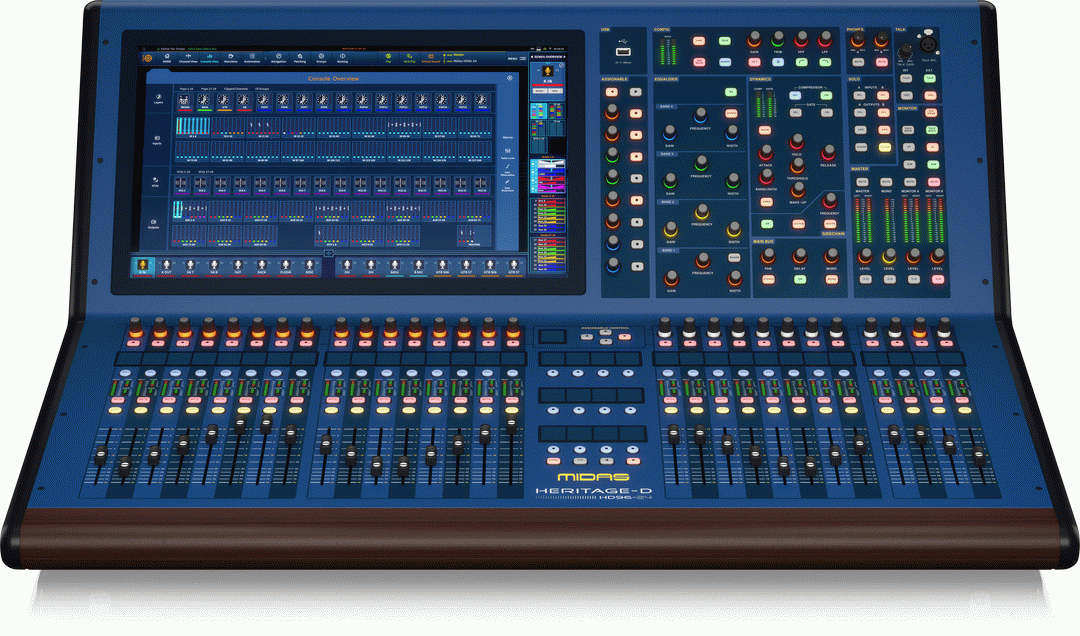 Midas Heritage HD96-24 TP digital console in touring case