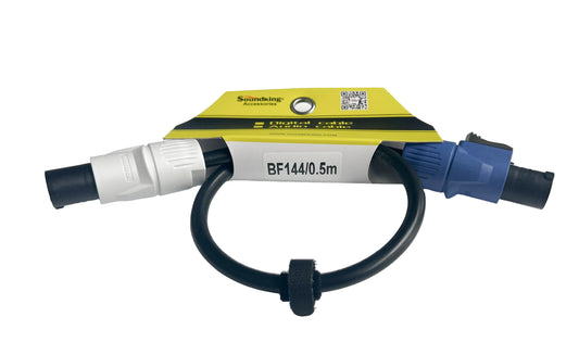 50cm PowerCON REAN [blue] to PowerCON  [grey] Link Cable. 0.5 x 3-core cable