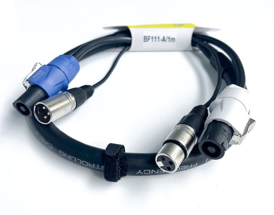 Powercon REAN Signal Audio 3pin XLR combo cable 1m