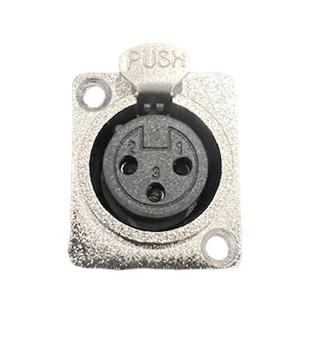 3pin XLR connector, female chassis  NYGXLR043