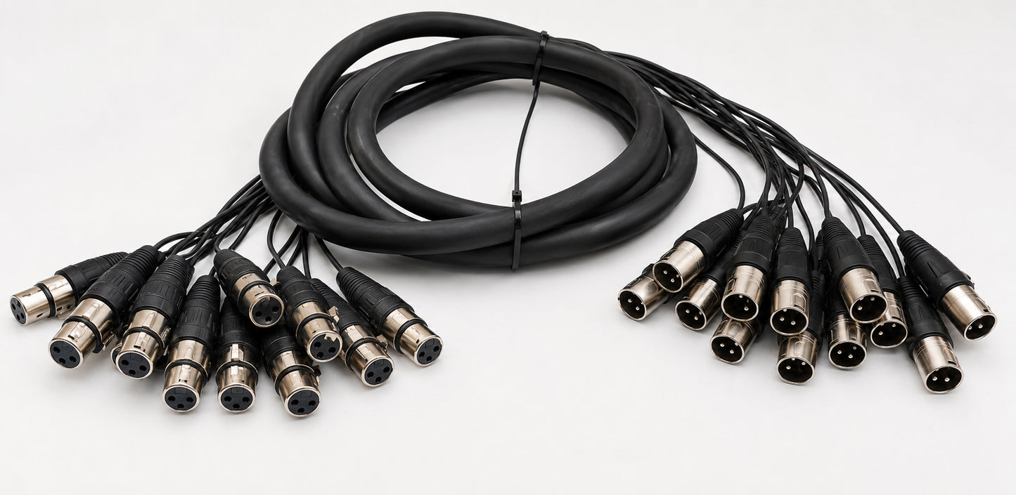 12 channel balanced XLR 3m multicore loom