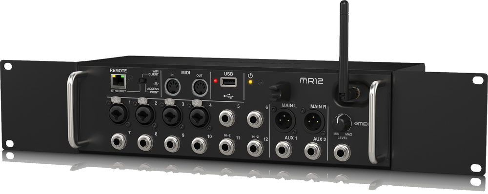 Midas MR12 rack mounted view
